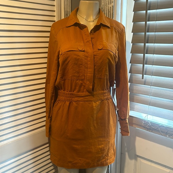 NEW Happy X Nature Utility Linen Dress size S - Picture 3 of 8